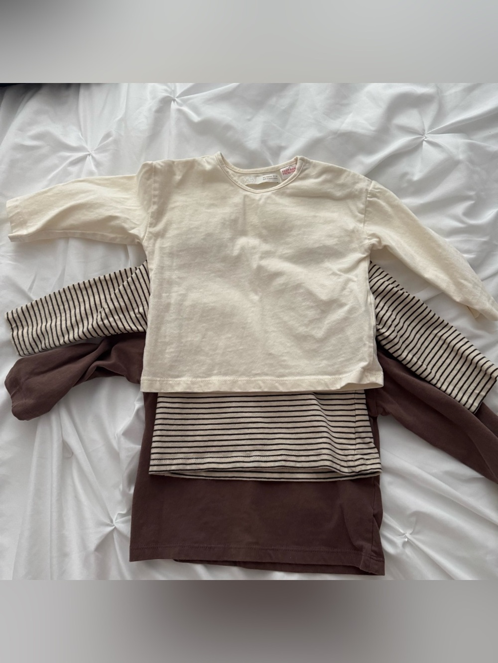 Zara kids- 3 pack long sleeve shirts 6-9months